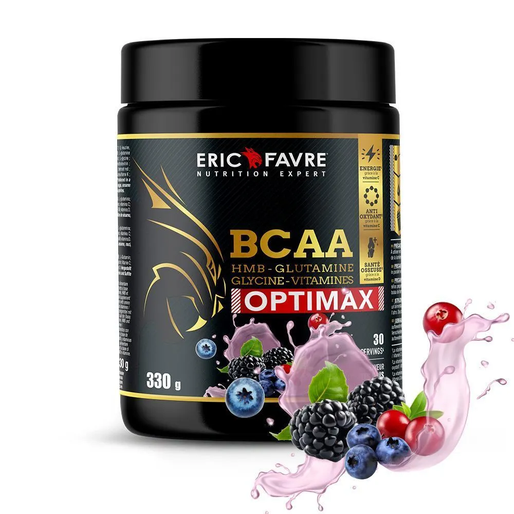 Bcaa optimax 330g Eric Favre acides amines branchés endurance et récupération Tunisie vitaminshop.tn