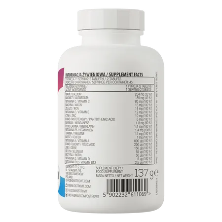 Vitamin 100% 90 capsules Ostrovit tonus et immunite Tunisie vitaminshop.tn