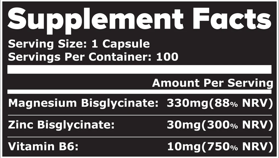 ZMA Pro GSN complexe zinc magnesium vitamine B6 sommeil recuperation musculaire Tunisie vitaminshop.tn