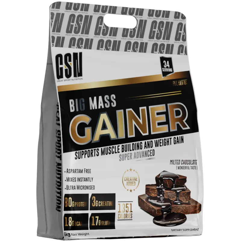 Big Mass Gainer GSN big mass gainer gsn tunisie prise de masse rapide glucides proteines format geant 6kg