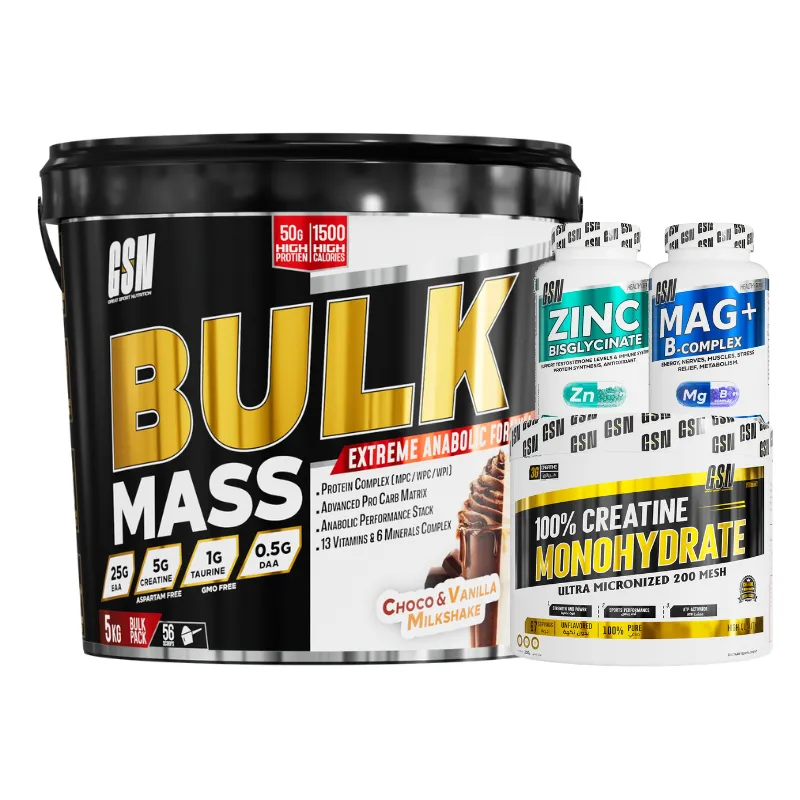 Pack Black Overload Volume GSN pack bulk mass tunisie bulk mass 5kg creatine zinc magnesium
