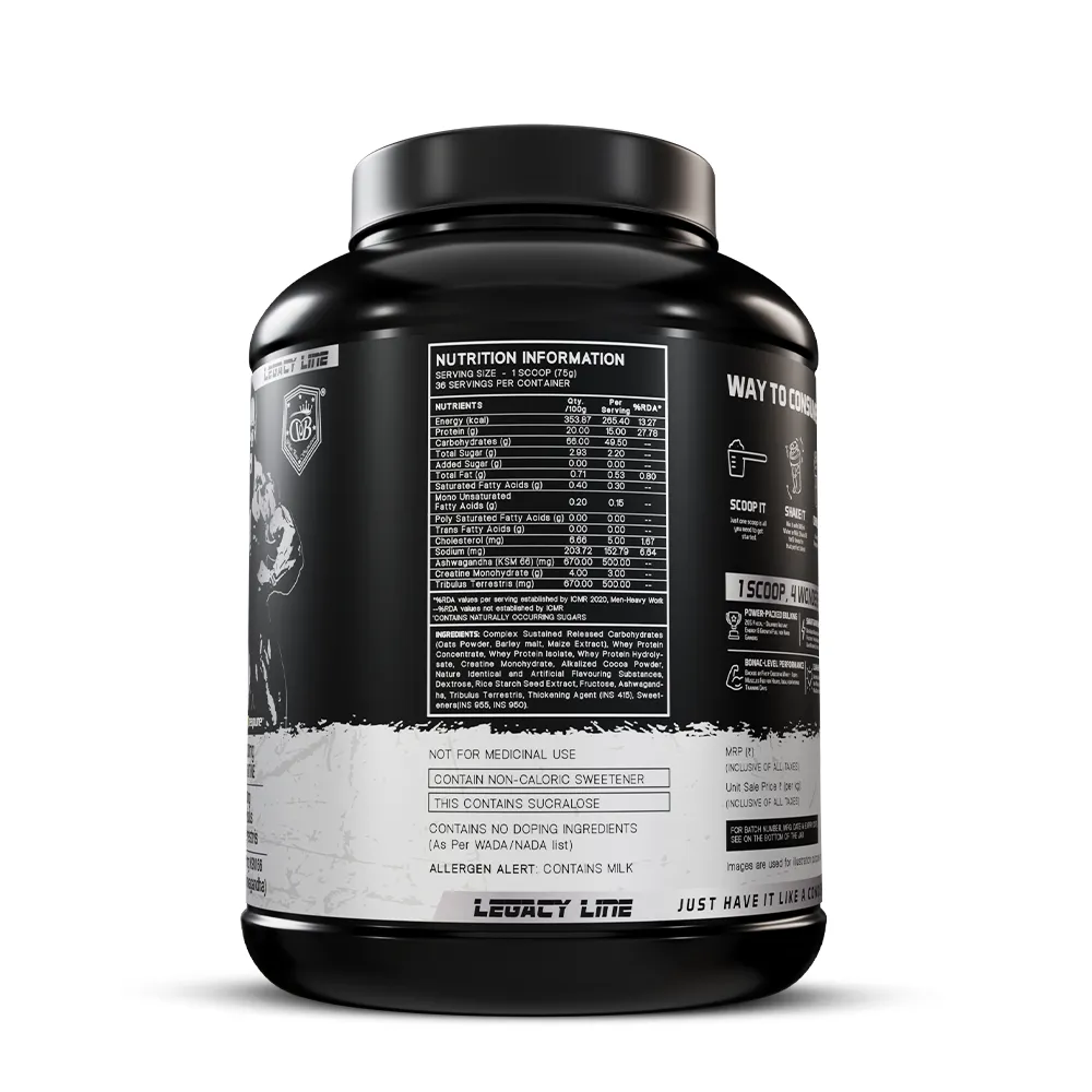 William Bonac Proto Size - Mass Gainer - 2.7kg – Image 2
