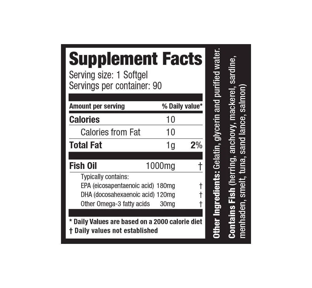 Oméga 3 (Huile de Poisson) 90 gélules - Ultimate Nutrition – Image 2
