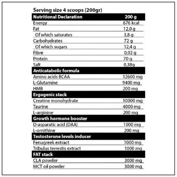 GOLD LEAN MASS 6 kg - Kevin Levrone Tunisie – Image 2